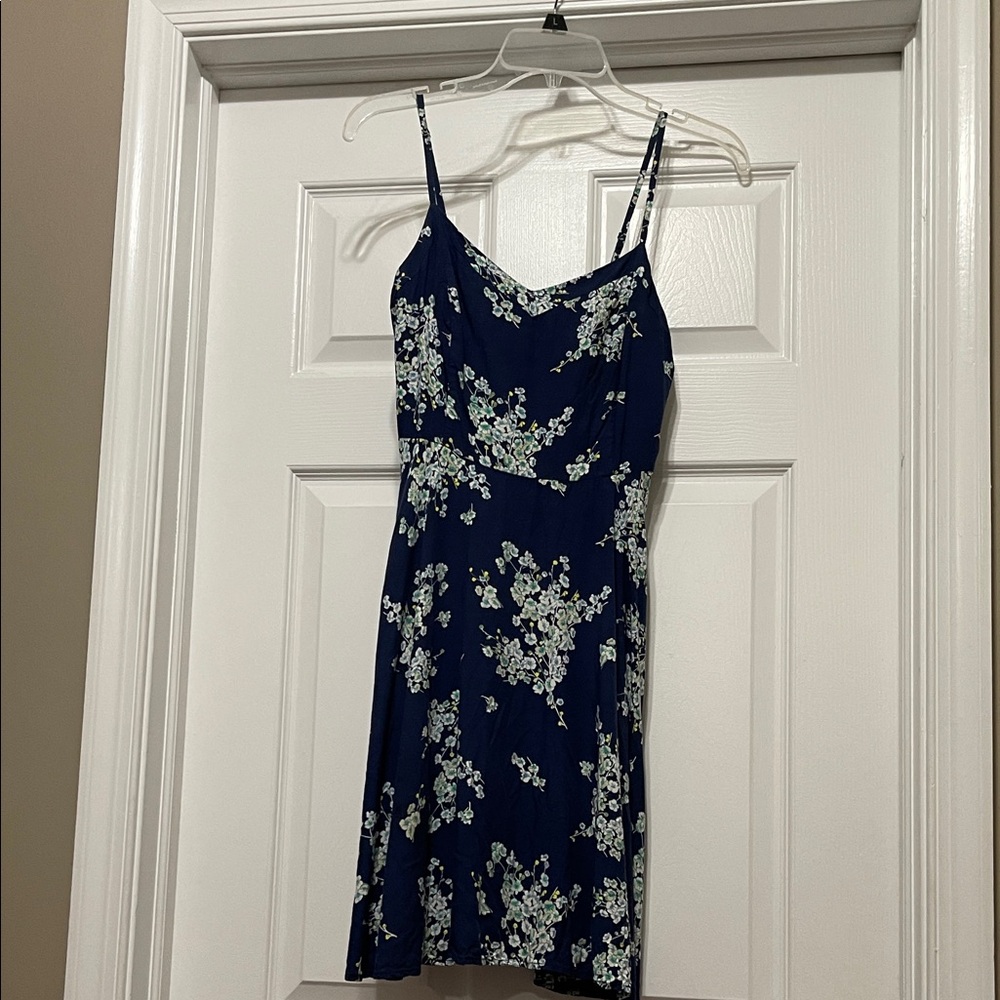Old Navy Navy Blue Floral Mini Dress